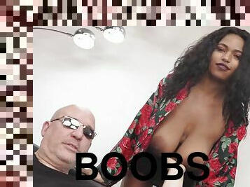 Latina babe with huge saggy boobs porn video