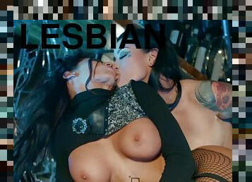 Tattooed biker bitches are exploring the practice of lesbian love