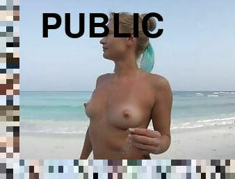 nudista, público, russo, mulher-madura, câmara, praia, vigia, fetiche, exbicionista, realidade