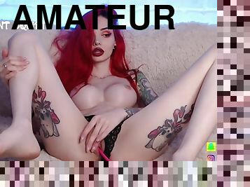 masturbation, pisser, maigre, giclée, amateur, ados, rousse, sale, solo, rasé