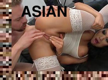 asiático, teta-grande, anal, babes, chupanços, tiro-ao-alvo, pénis-grande, fudendo, langerie, biquini