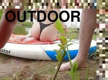 He Fucked Me Doggystyle During an Outdoor River Trip - Amateur Couple Sex