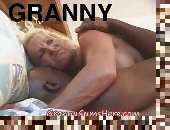 ébène, granny, interracial, milf, black, bout-a-bout