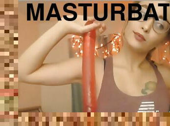 mastürbasyon-masturbation, genç, binme, tek-kişilik, kulüp