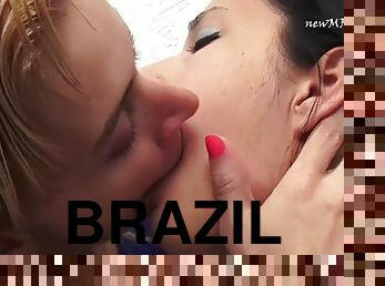 Brazilian lez kissing