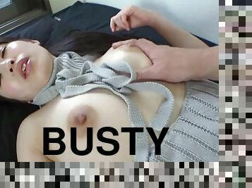Busty asian babe amazing POV porn