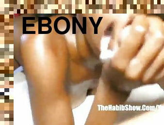 Ebony safari tiger swallows spits suga slim n french boy