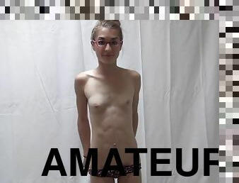 amatør, babes, tenåring, ung-18, stram, petite, alene, små-pupper