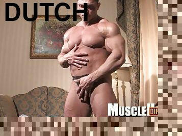 Muscle bodybuilder rimjob with cumshot