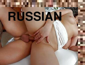 gros-nichons, russe, amateur, anal, ados, bout-a-bout, brunette