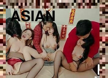 asiatique, cul, gros-nichons, tricherie, masturbation, orgie, chatte-pussy, femme, fellation, branlette