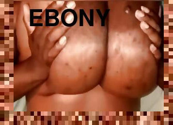 Ebony huge tits titfuck