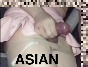 asien, masturbieren, im-freien, öffentliche, beule-schuss, auto, ladyboy, nette, freund, filipiner