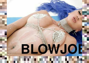 Breathtaking sex scene with bosomy blue-haired babe Kendra Sunderland