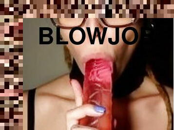 Slap me while I sucking dildo cock