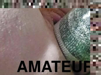 énorme, masturbation, chatte-pussy, amateur, jouet, gode, solo