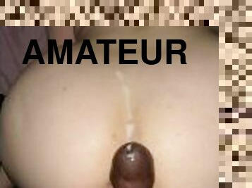 cul, levrette, amateur, anal, ejaculation-sur-le-corps, énorme-bite, interracial, point-de-vue, mignonne, blanc