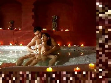 banhos, indiano, casal, jovem18, natural, piscina, perfeito, morena, erotico