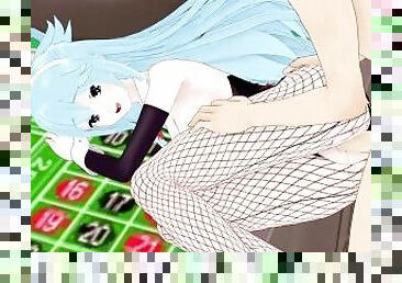Aqua and Kazuma Satou have intense sex in a casino. - KonoSuba Hentai