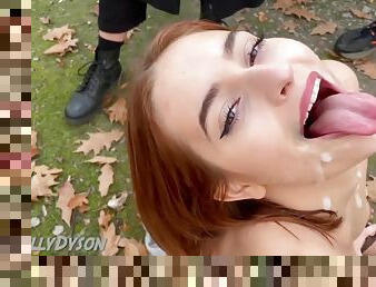 Bukkake 17 Cocks Mouthful Cum Loads Swallow With Dolly Dyson