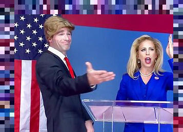 Trump gone mad on hot blonde parody with Cherie DeVille