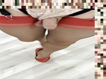 transsexuelle, amateur, énorme-bite, milf, maman, pieds, bas, mignonne, belle, mère