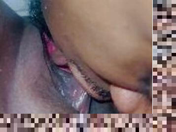 Eating Juicy Ebony Pussy