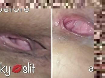 röv, fitta-pussy, amatör, cumshot, milf, creampie, sprut