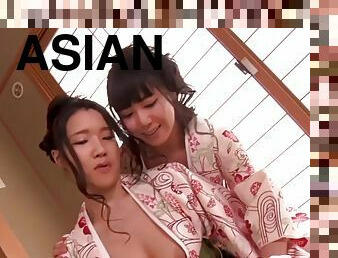 Bootylicious asian girls kissing b4 4some fucking hard
