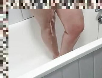 Step mom get caught naked in bathroom wash her body in front of step son