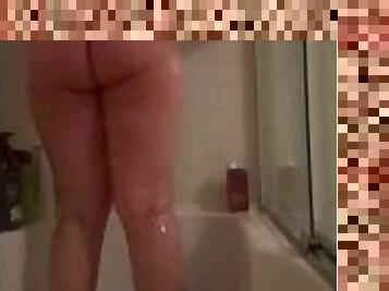 Bbw taking a shower