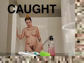 *** caught completely nude in bathroom