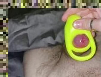 Twink playing with vibrating cockring (OF:YoungSwede2023)