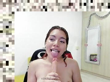 amateur, mamada, adolescente, juguete, latino, pelirroja, webcam, consolador, chupando