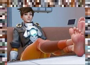 TRECER SPECIAL FOOT TRANING - OVERWATCH HENTAI ANIMATION 60FPS