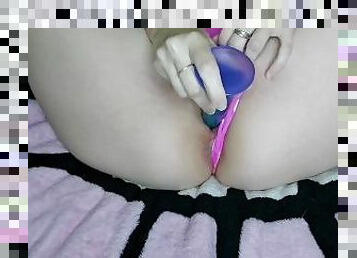 Pierced Pink Pussy Thong Creamy Cum