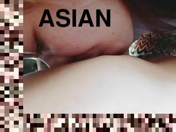 asiático, traseiros, mamilos, mulher-madura, mãe, casal, loira, filipina, chupando