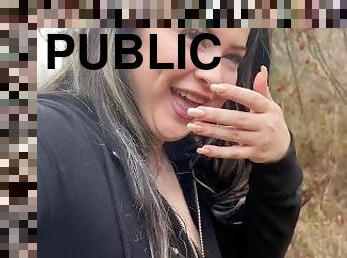 Public flashing sucking and fucking