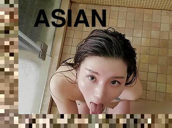 Beautiful asian vixen shower sex scene