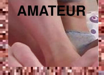 amateur, pies, webcam, a-solas, realidad