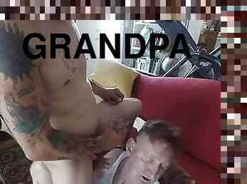 Verbal Rough Top Fucks Grandpa&#039;s Mouth and Ass