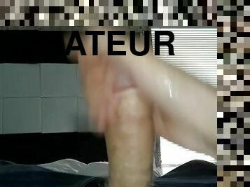 masturbation, amateur, énorme-bite, secousses, point-de-vue, solo, bite