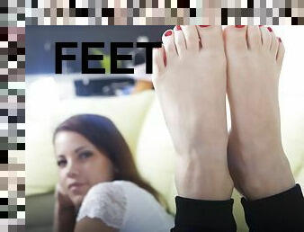 Gorgeous Angela feet fun