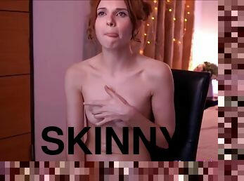 Cute tiny tits skinny girl masturbate on web