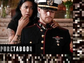 PURE TABOO Lonely Widow Dana Vespoli Wants Stepson To Wear Gone Husband Military Uniform & Fuck Her