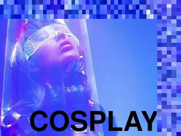 Motoko Kusanagi cosplay in latex FULL video