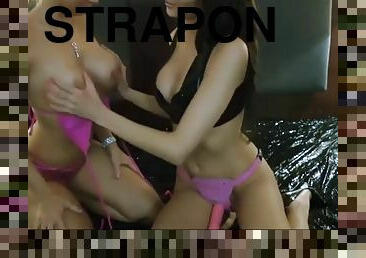 Llove strapon blonde and brunette