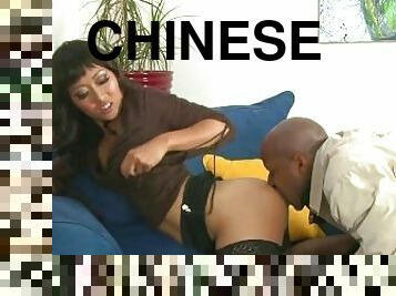 Young Chinese Wife With Big Ass Gets Licked And Hard Fucked By A Black Dude