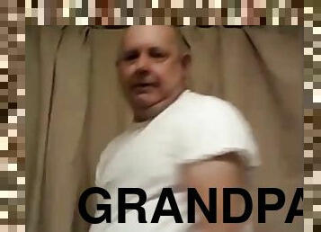 Grandpa cum on cam