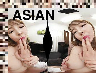 Sexy Ranran Asian babe in POV VR hardcore with cumshot